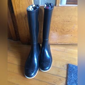 Chanel Rubber Rain Boots size 38